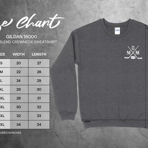 Aangepast sweatshirt hockeymoeder, gepersonaliseerd sweatshirt met naam/nummer speler, ontwerp voor- en achterkant, cadeau voor hockeymoeders, uitrusting hockeyteam afbeelding 2
