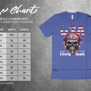 American Flag Skull T-Shirt: Patriotic Graphic Tee Heather Royal
