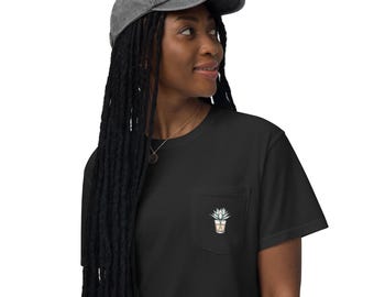 Unisex garment-dyed pocket t-shirt