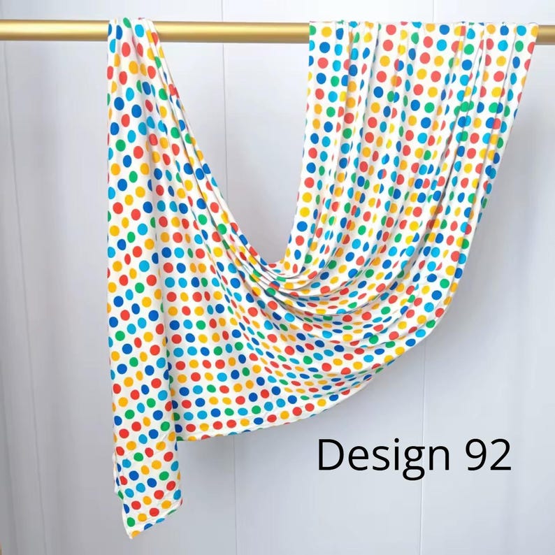 Polka Dot One Sided Printed Jersey Hijab Design 90-97 Design 92