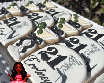 Tini Bit Older Cookies | Martini Cookies | A Tini Bit Older Cookies | Martini Lover | Adult Birthday Cookies | Cocktail Cookies