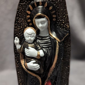 Madonna and Child Virgin Mary gothic ceramic repaint