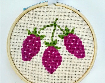 Strawberry Cross Stitch Pattern