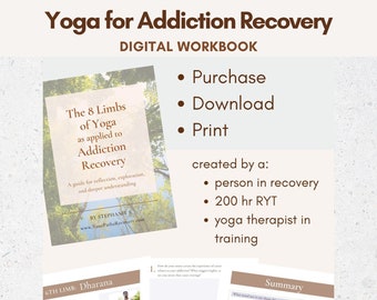 PDF DOWNLOAD - 8 Limbs of Yoga as Applied to Addiction Recovery printable workbook