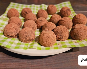 Traditional French chocolate truffles