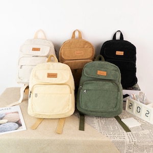 Personalized backpack Back to school, Personalized school bags, Corduroy Backpack, Custom School Bag for Kids, Personalized Gifts