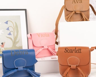 Personalized Toddler Purse: Faux Leather Mini Crossbody Bag