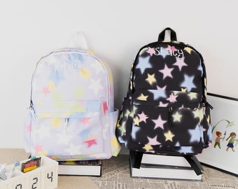 Personalized Kids' Backpack, Classic Cute Kids School Bookbag,  Girls Bag, Custom Name Embroidery Bag, Backpack for Kids, Star School Bag