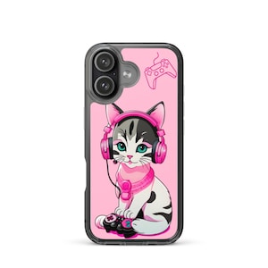 Gamer Kitty Cat Clear Case for iPhone®