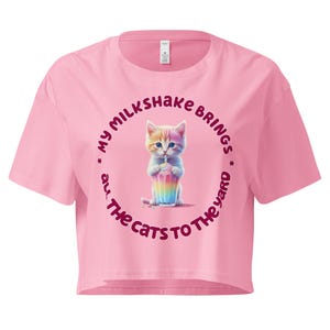 Milkshake Cat Women’s crop top