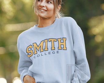Smith College Sweater, Smith Pioneers Sweater, Smith Alumni Crewneck Sweatshirt
