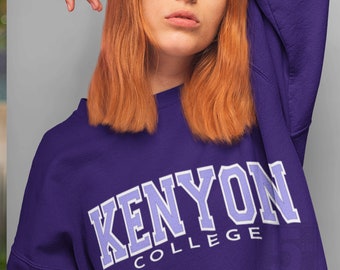 Kenyon College Sweater, Kenyon Crewneck Sweatshirt, Kenyon Alumni Pullover
