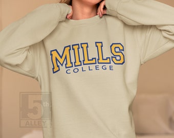 Mills College Sweatshirt, Mills Crewneck Sweater