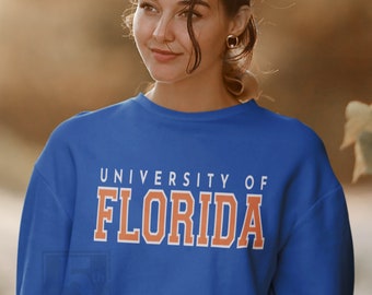 Suéter de cuello redondo de la Universidad de Florida, sudadera unisex de exalumnos de la UF