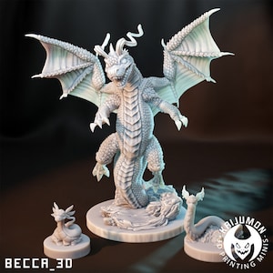 Kaijumon Dragon 3d printed miniature