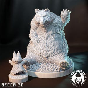 Kaijumon Lax Bear 3d printed miniature