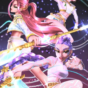 K-pop Demon Hunters Print HUNTR/X (Normal OR &quot;Illusion&quot; Foil)
