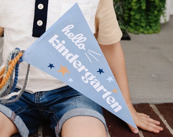 First Day of School Pennant Flag, Printable Photo Prop (Digital Download)