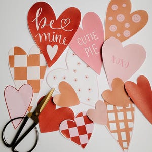 Corazones para puerta con forma de corazón para el día de San Valentín, corazones para imprimir, notas de amor para la lonchera, corazones para conversar, actividad de servicio de la Primaria para jóvenes de las Mujeres Jóvenes de los Santos de los Últimos Días