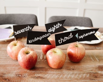 School Grade Mini Flags, Back to School Decor (Digital Download)