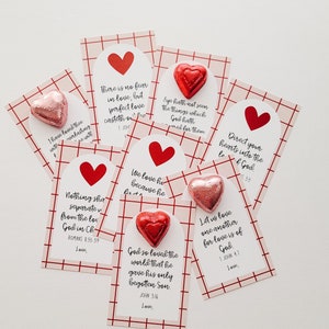 LDS Scripture Valentine Cards, Etykieta walentynkowa z wersetami biblijnymi, YW, Prezent dla ministranta, Etykieta na prezent dla głównego terapeuty, Ulotka kościelna, Chrześcijańska Biblia do druku