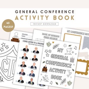 LDS General Conference Activity Packet Printables, LDS General Conference April 2025, LDS Coloring pages, Senior Junior Primary Activity Kit