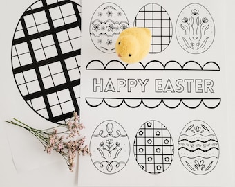 Easter Egg Bunny Coloring Pages for Kids, Egg Art Printable Designs (PDF Download) Egg Craft Watercolor General Conference Colorng Pages