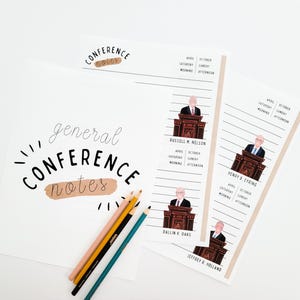 General Conference Notes, Conference PRINTABLE Notebook, LDS Conference Packet for Kids, Conference Notes for kids, LDS Printables, Apostles