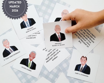 LDS Prophet Apostle Matching Game, General Conference Activity (Digital Download)