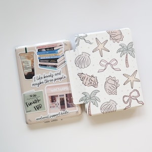 Clear Back Kindle Paperwhite Case: Beach Summer Design
