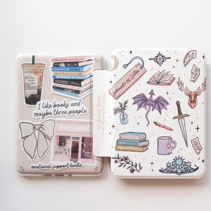 Reader Doodle Clear Back Kindle Case, Paperwhite Kindle Cover, Kindle Cover, E-reader Protective Case FFC x HHC Limited Edition