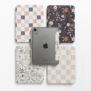 Slim Protective iPad Mini Case: Fits iPad Mini 6th & 7th Gen, with Pencil Holder, Clear Back Trifold Cover and Magnetic Stand