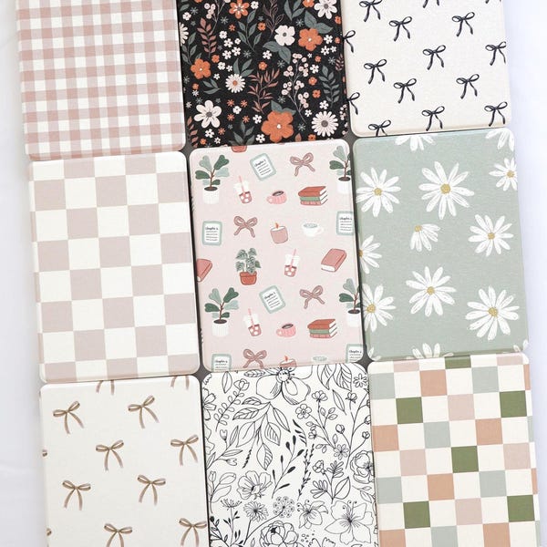 Kindle Case Clear & Printed Back with Hand Strap – Transparent Protective E-Reader Cover, Slim Lightweight Kindle Case