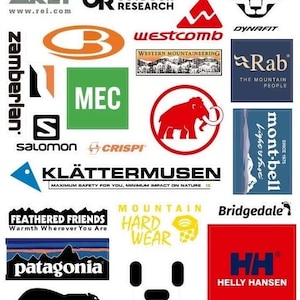 25 Outdoor Brand Stickers: Waterproof Laptop, Car, and Gear Decals