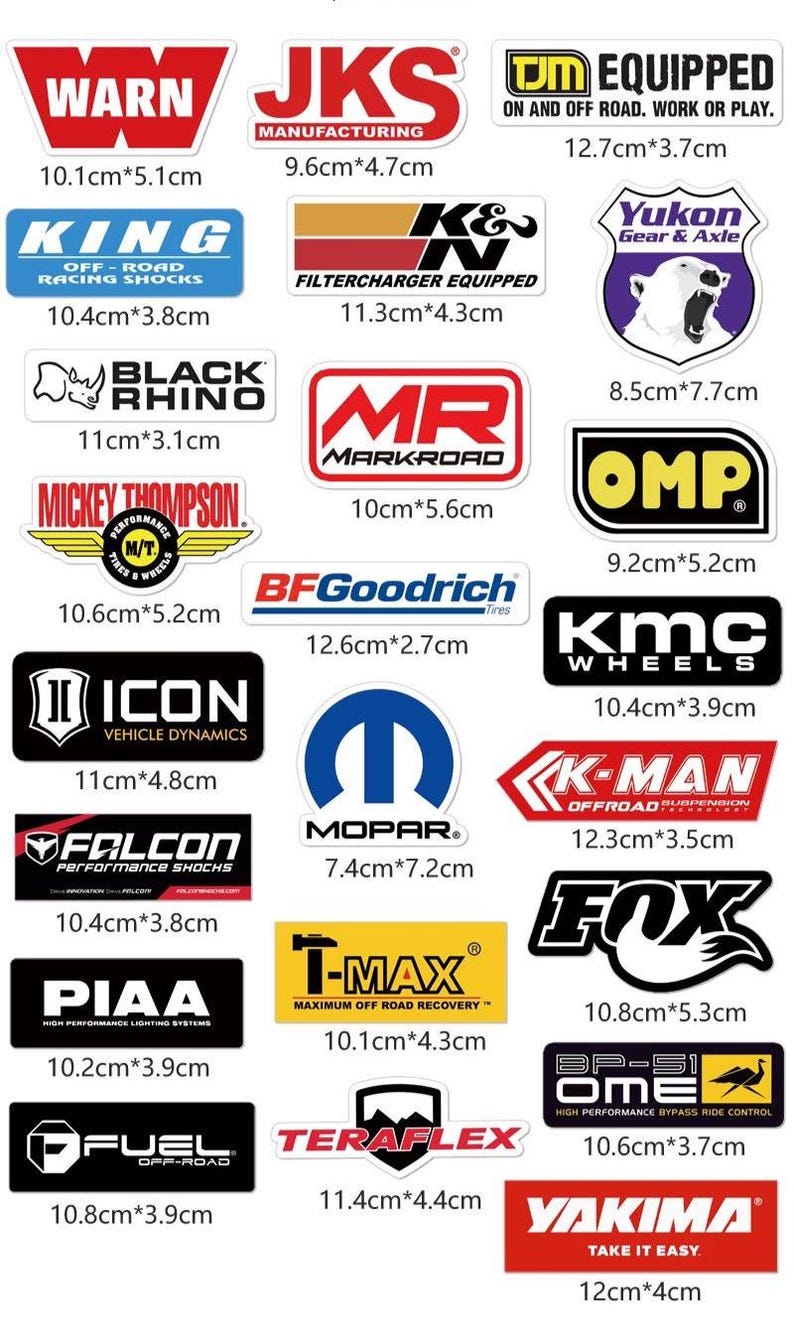 Off-road Modification Brand Car Sticker: Waterproof Laptop, Car, and ...