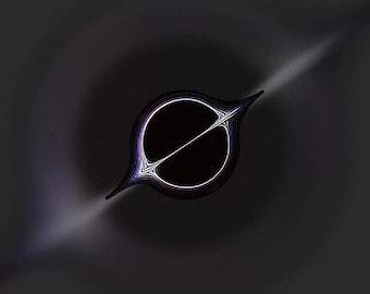 Pulsing Black Hole Waterproof Sticker, a gift for space enthusiasts