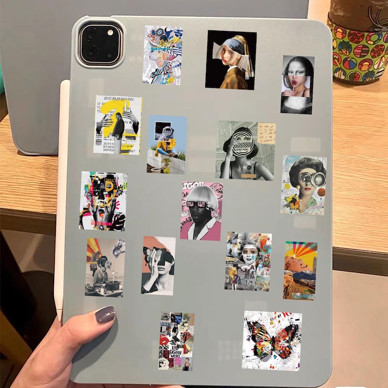 Fashion Magazine Stickers: Modern Art Collage, Waterproof (50pcs) - Etsy