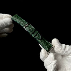 Green Apple Watch Leather Strap, Apple Watch leather band, Apple watch bracelet, 38-41 mm, Apple Watch strap, Emerald Apple Watch strap