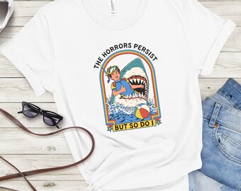 Funny Shark Retro T-Shirt: Motivational Graphic Tee