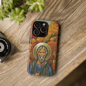 Saint Apostle Andrew the First-Called  iPhone Samsung Galaxy Case Byzantine Icon Christian Orthodox