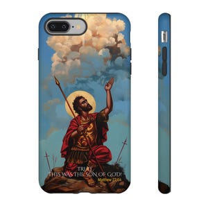 Heilige Longinus die Centurion byzantinische kybernetische christliche Ikone inspiriert iPhone Samsung Fall Christus 15 14 13 12 11 X Galaxy S23 S22 S21S20 Bild 3