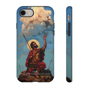 Heilige Longinus die Centurion byzantinische kybernetische christliche Ikone inspiriert iPhone Samsung Fall Christus 15 14 13 12 11 X Galaxy S23 S22 S21S20 Bild 2