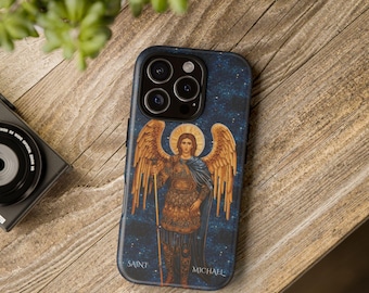 Saint Michael the Archangel iPhone Pixel Samsung Galaxy Case Byzantine Mosaic Icon Christian Orthodox