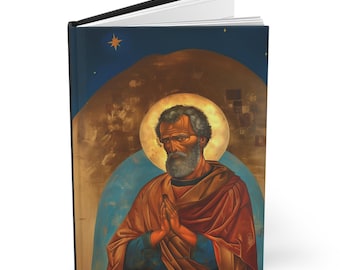 Gold Abba Moses the Black Hardcover Prayer Journal Book Matte - 150 Lined Pages