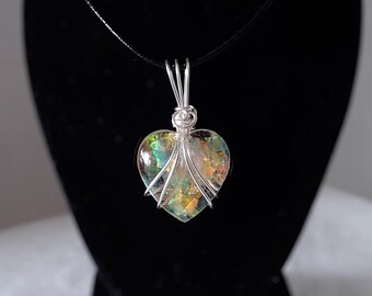 LEMON ICE Handmade Yellow Fantasy Resin Ladies' Heart Pendant