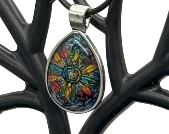 Mandala Radiance Pendant - Symphonic Light Captured in Handcrafted Glass Jewelry