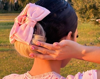 Ballerina Blush Bow Hair Clip