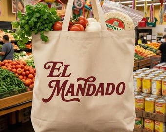 El Mandado Lustige Jumbo Einkaufstasche aus Baumwolle