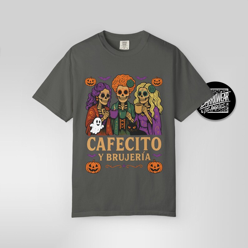 Cafecito y Brujería Shirt: Latina Halloween Comfort Colors Tee image 7