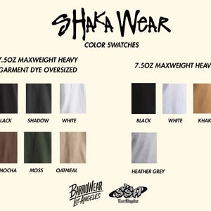 Custom DTG Printed Shaka Wear T-Shirt: Heavyweight 7.5oz Max Weight Tee image 10